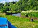 Pitched next to river