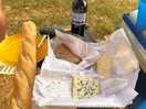Dinner from their shop, cheeses, pate, fresh bread and wine.. perfect evening!