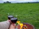 Cozy fire pit provided