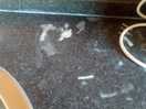 Space next to the kitchen sink has a lot of marks and aesthetically it looks disgusting