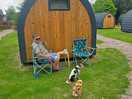 Chilling with the dogs after a busy day on the beach