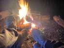 Enjoying the fire pit
