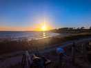Coucher de soleil a 10min du camping plage de dourveil