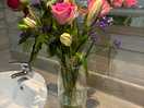 Fresh flowers in the ladies
