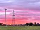 Shame about the pylons but what a stunning sunset