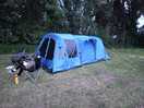 Campsite showing tent