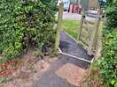Cycle path right outside of the site