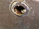 Toilet sinks after cleaner been in