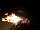 Bbq pit in the evening