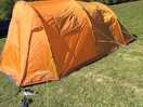 Tent on the second field surrounded by trees