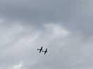 Spitfire and hurricane flyover