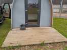 Front of camping pod
