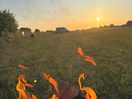 Fire whilst watching the sunset