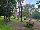 View of pond and barn