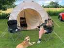 With our blow up tent dolly