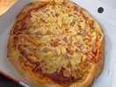 Ham and pineapple pizza