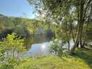 Lake behind pitch