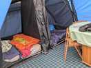 Inside the tent
