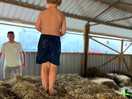 Hay barn play area