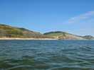 View of the jurassic coast from the kayak