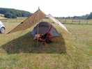 Car parked by tent