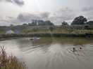 Open lake swimming