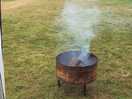 Fire pit hire per day for £10 plus £10 for fire wood
