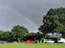 A beautiful day ending with a rainbow
