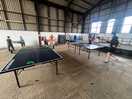 The barn with table tennis, table football and other toys for the youngsters.