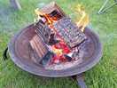 Log fire