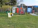 Play area for little ones right by the showers