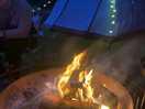 Fire pit in the evening