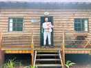 Me outside the cabin