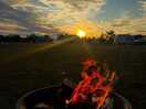 Great on site hired fire pit