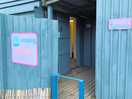 Entrance doors allow elements straight in.