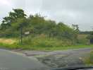 Entrance to the single track road to the site.