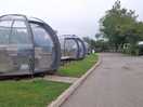 Pods next to river