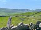 Hadrians wall a short walk from the site