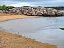 Tide coming in. lovely swimming spot.