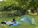 Our very comfortable camping site at camping asin.