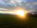 Sunset across the farm.