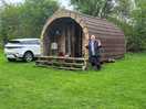 Camping pods, spacious pitches