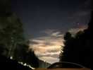 Campsite view at night