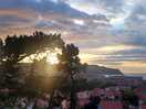 Sunset over the orme view from campsite