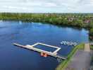 Drone shot of the site