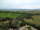 Ariel view from teh pitch looking towards teh coast and the isle of wight