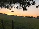 Sunset from path near site
