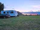 Sunset on hill farm