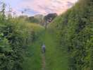 Walking to the local pub