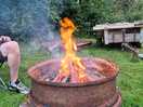 Fire pits found across the site a nice touch